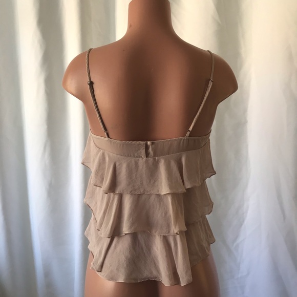 COPY - Rebecca Taylor Blush silk tiered ruffle cami tank - Picture 4 of 7
